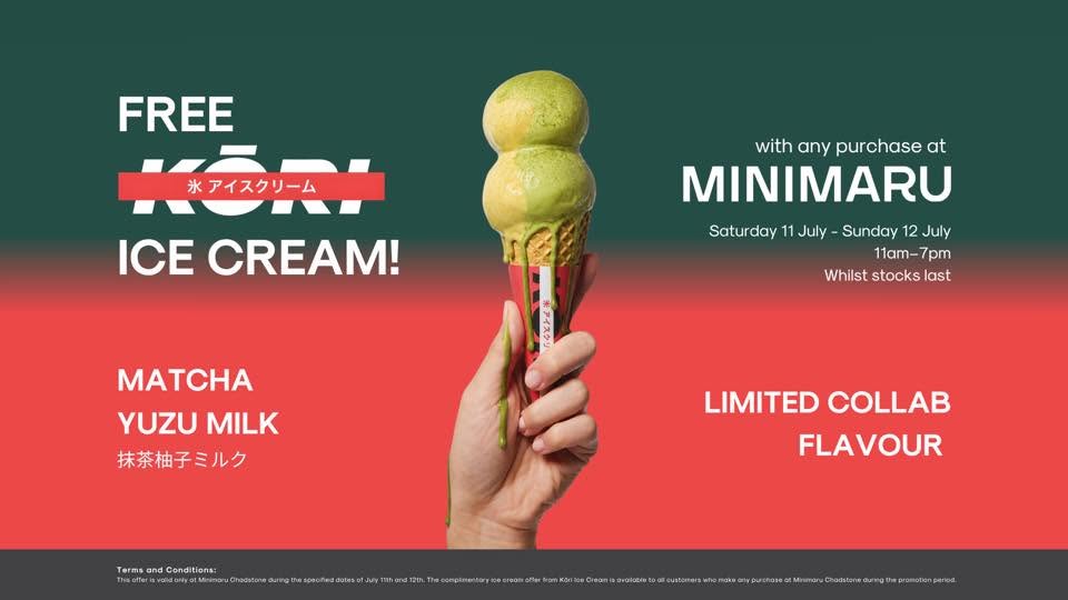 Free Kori Ice Cream at Minimaru Chadstone - Sat 11 &amp; Sun 12 July, 11am–7pm