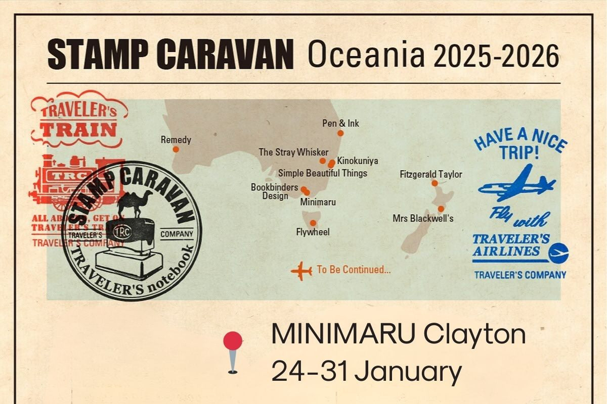 Traveler’s Company Stamp Caravan | 24–31 January at Minimaru Clayton