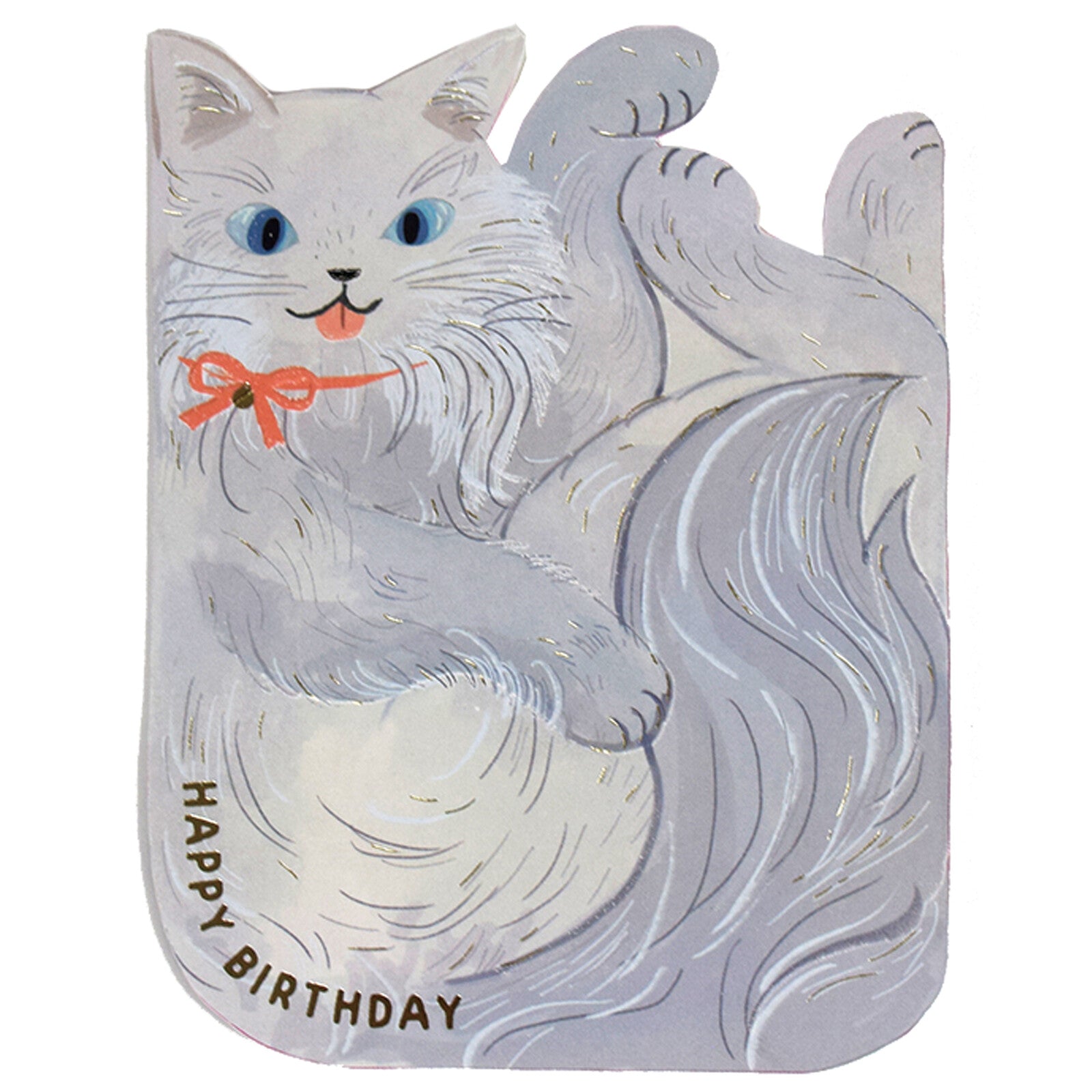 Greeting Life Birthday Cat Card - Grey Cat