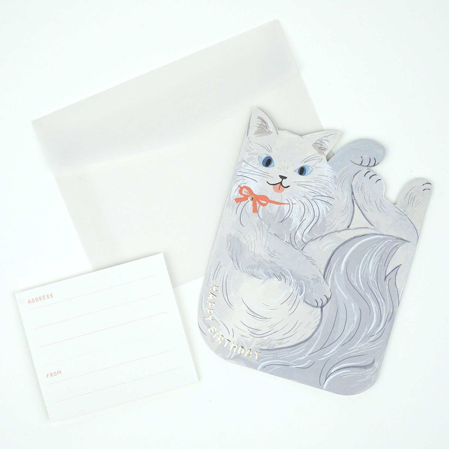 Greeting Life Birthday Cat Card - Grey Cat