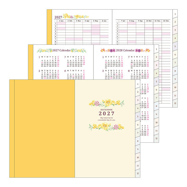 Midori Pocket Diary Mini Country Time Flower 2027