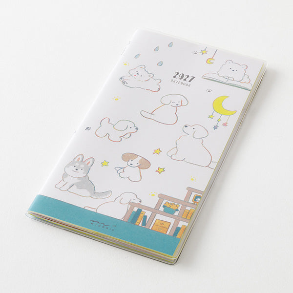 Midori Pocket Diary B6 Slim Dog 2027