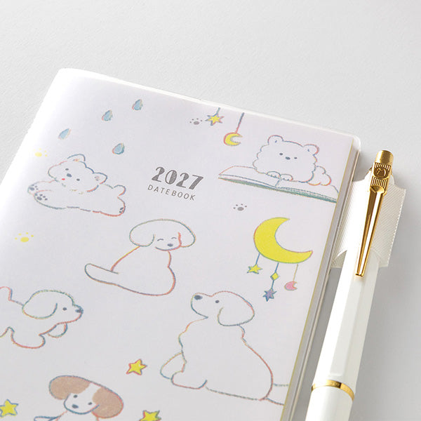 Midori Pocket Diary B6 Slim Dog 2027