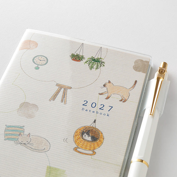 Midori Pocket Diary B6 Slim Cat 2027