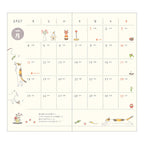 Midori Pocket Diary B6 Slim Cat 2027