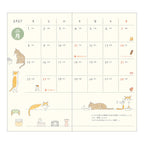 Midori Pocket Diary B6 Slim Cat 2027
