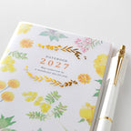 Midori Pocket Diary B6 Slim Country Time Flower 2027