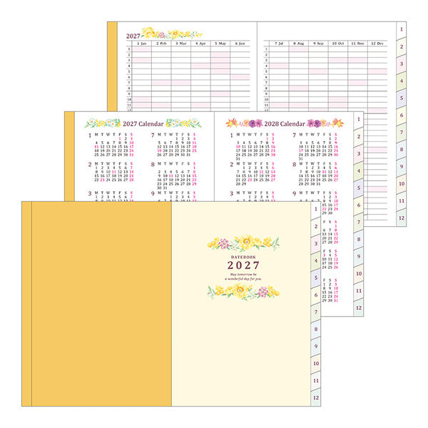 Midori Pocket Diary A6 Country Time Flower 2027