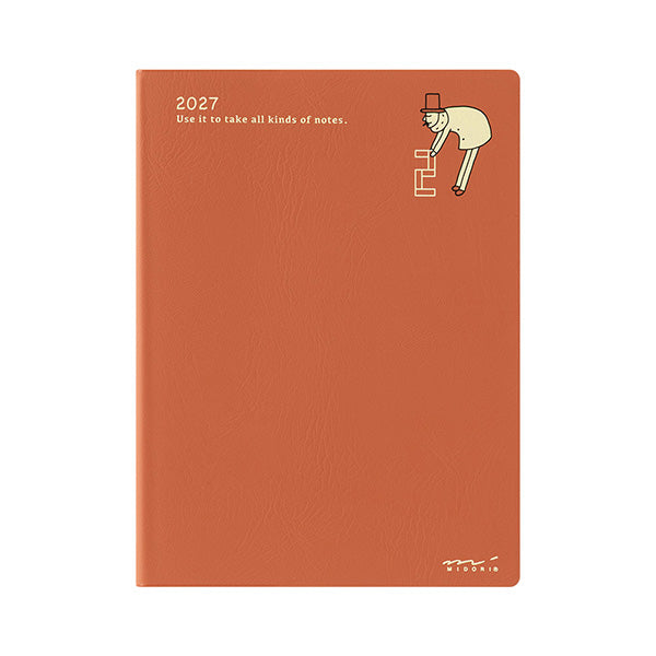 Midori Pocket Diary A6 Monthly Ojisan 2027
