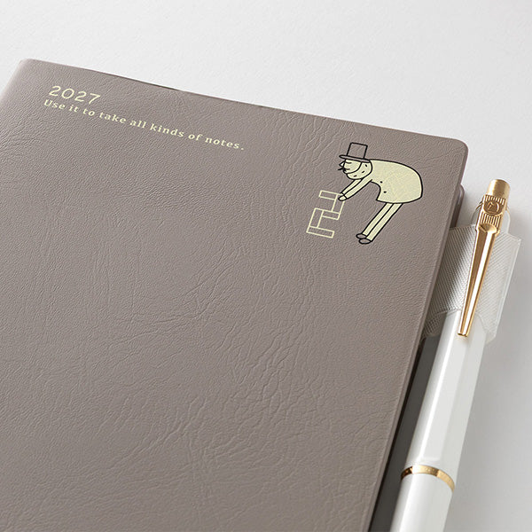Midori Pocket Diary A6 Weekly Block Ojisan 2027