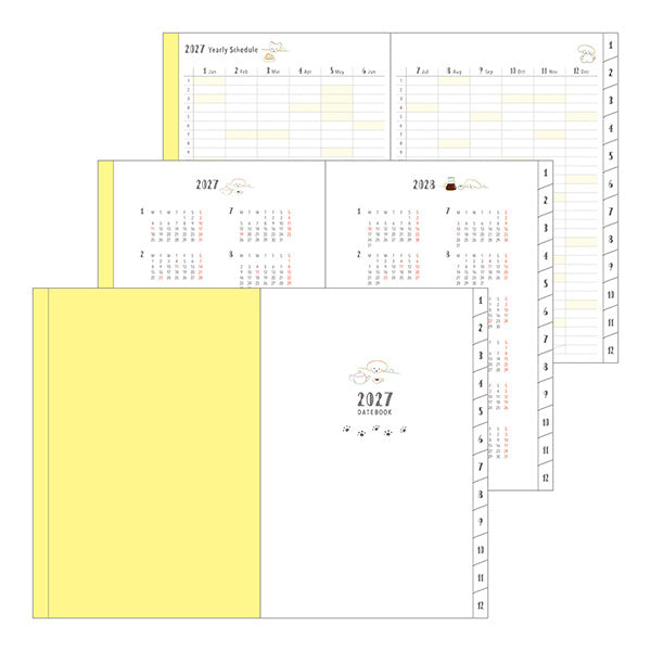 Midori Pocket Diary B6 Dog 2027