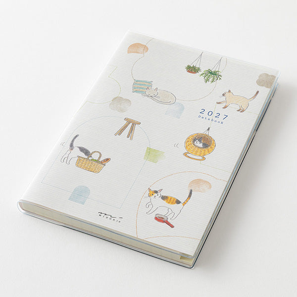 Midori Pocket Diary B6 Cat 2027