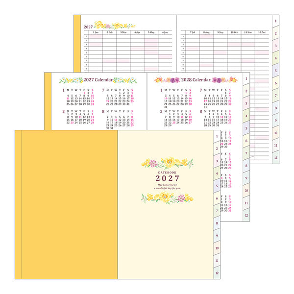 Midori Pocket Diary B6 Country Time Flower 2027