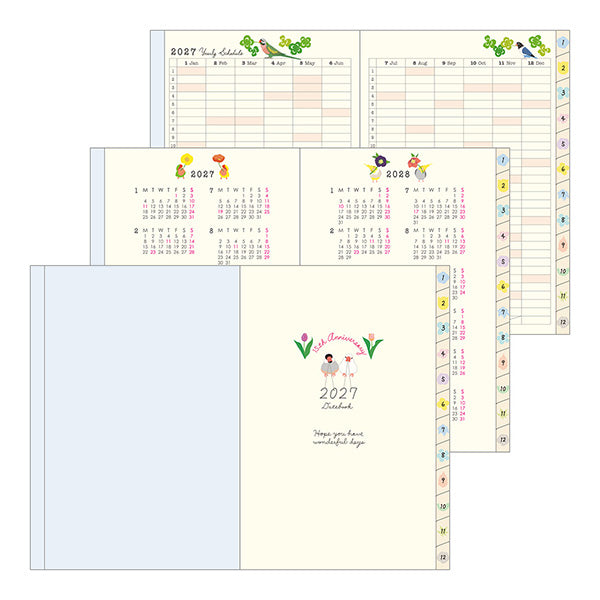 Midori Pocket Diary B6 Bird 2027