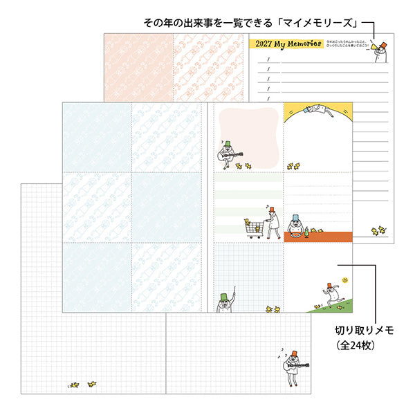 Midori Pocket Diary B6 Ojisan 2027