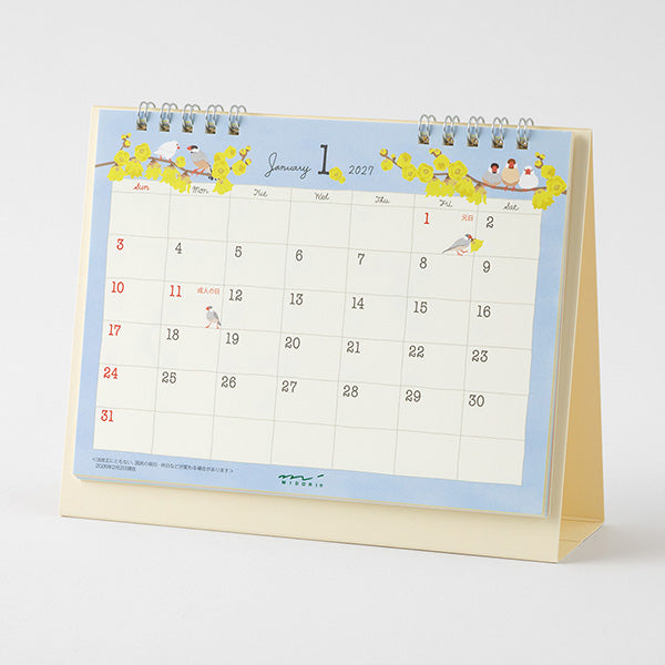 Midori Calendar Ring M Bird 2027