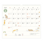Midori Calendar Wall-Hanging L Cat 2027