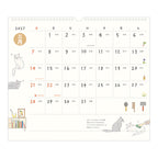 Midori Calendar Wall-Hanging L Cat 2027