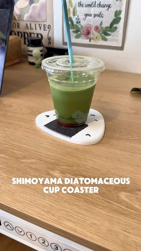 Meet the Shimoyama Cup coaster ☕️✨Made from the same diatomaceous material as th