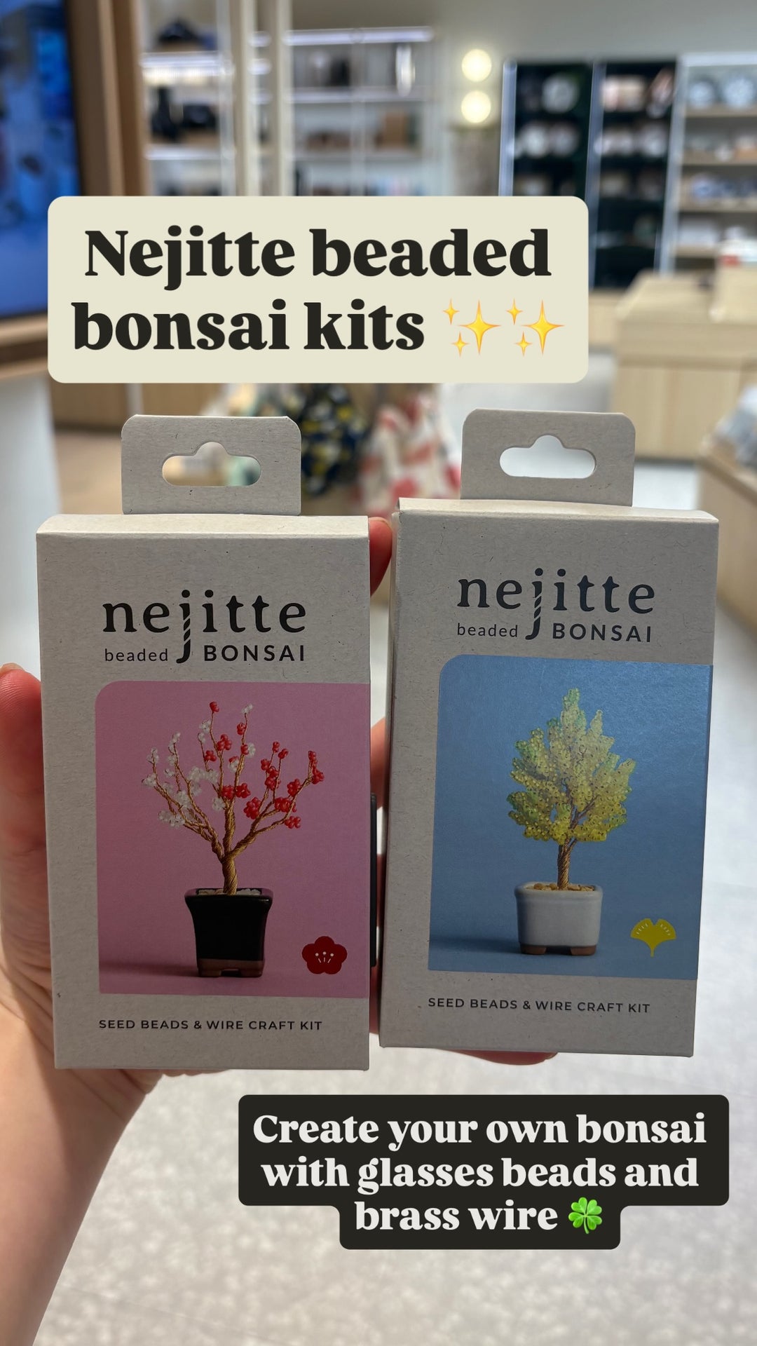 Nejitte beaded bonsai kits ✨✨ Create your own bonsai with glasses beads and bras