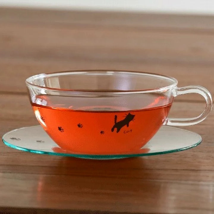 Aderia Cat Footprint Cup & Saucer