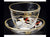 Aderia Edo Neko Series Sake Cup and Small Plate Set - Calico Cat