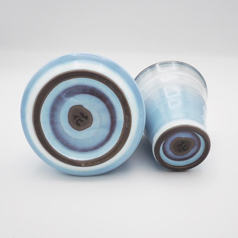 Aika Aurora Series White Silver Solo Sake Set