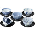 Aizome Goyō Sencha Tea Set with Saucers – 5 Cups