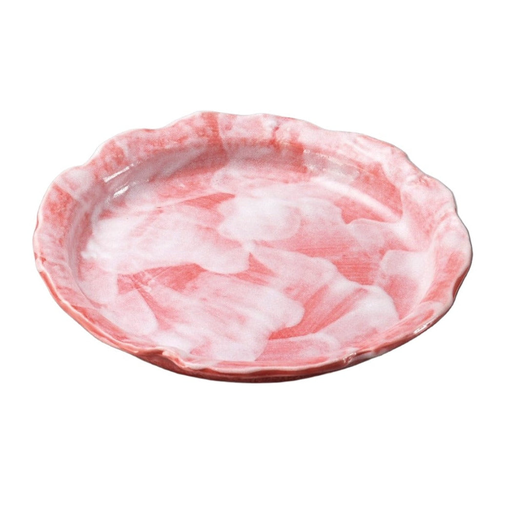 Akasai Red Floral Large Plate 24D