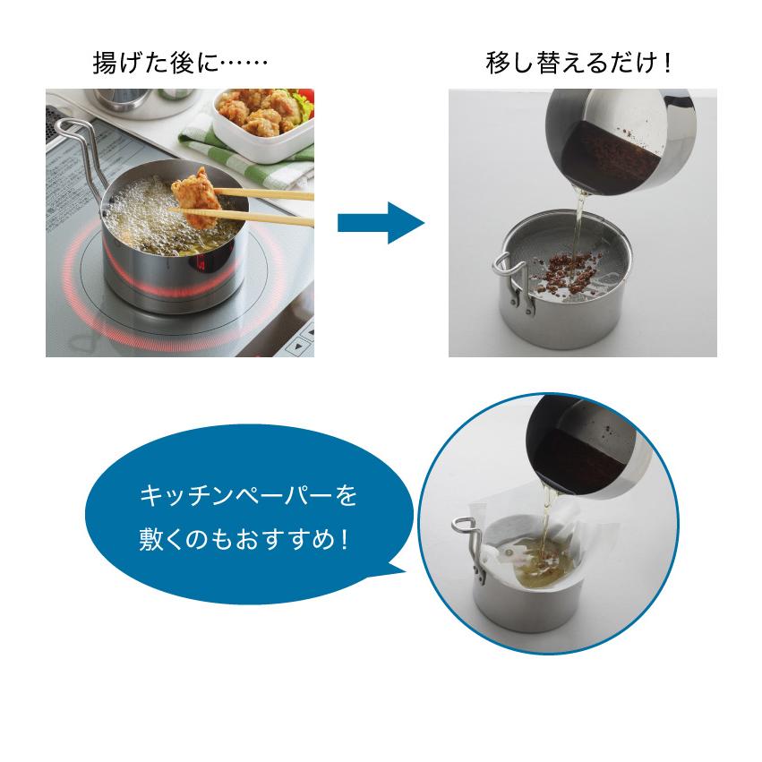 Arnest Stainless Steel Tempura Deep Frying Pot Set 14cm