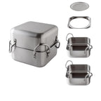 Arnest Stainless Steel Tempura Deep Frying Square Pot Set 16cm