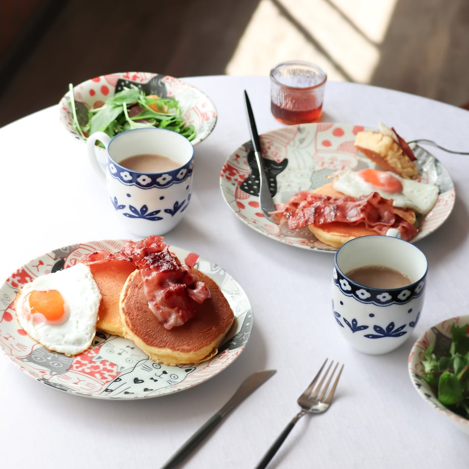 Awasaka Cats Downtown Story Plate 3P Set