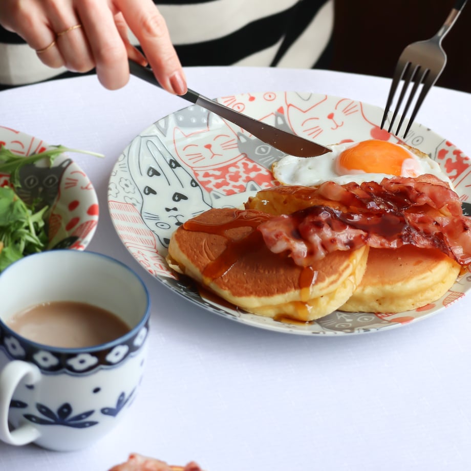 Awasaka Cats Downtown Story Plate 3P Set