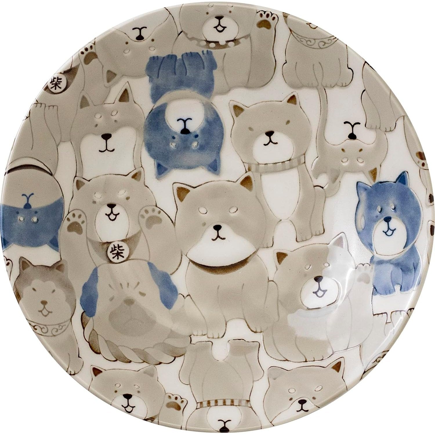 Awasaka Grey Dog Deep Plate 22D