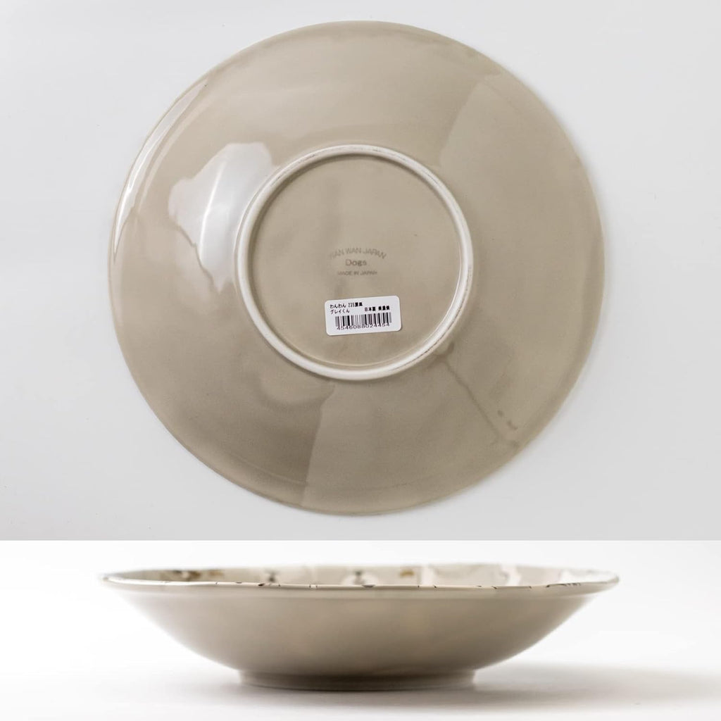 Awasaka Grey Dog Deep Plate 22D