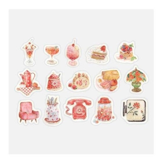 BGM Cafe A La Mode Deco Stickers 45pcs