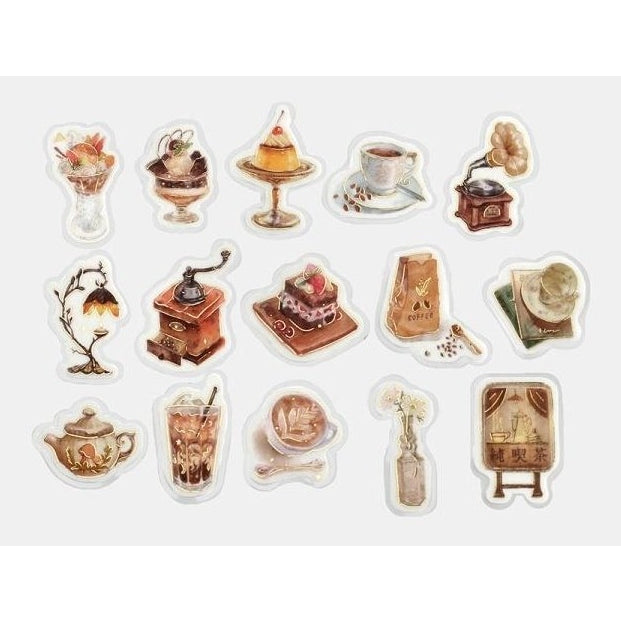 BGM Cafe A La Mode Deco Stickers 45pcs