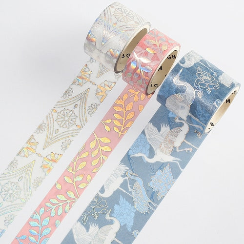 BGM Kimono Washi Tape 3P Set - Blue Awai