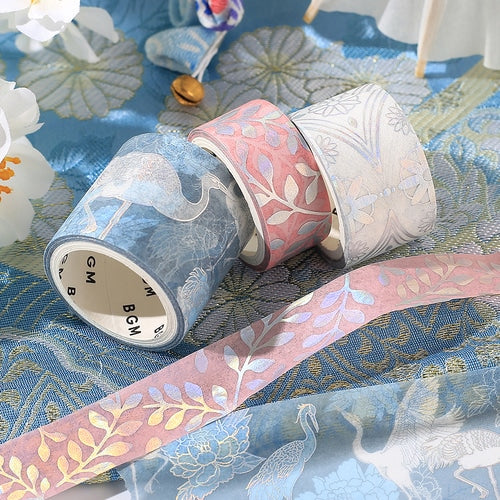 BGM Kimono Washi Tape 3P Set - Blue Awai
