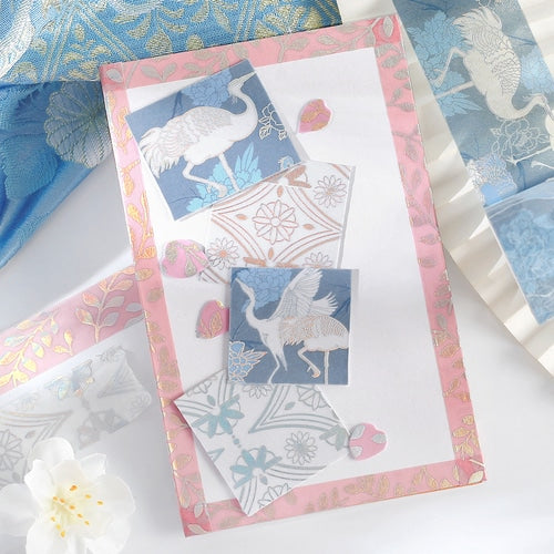 BGM Kimono Washi Tape 3P Set - Blue Awai