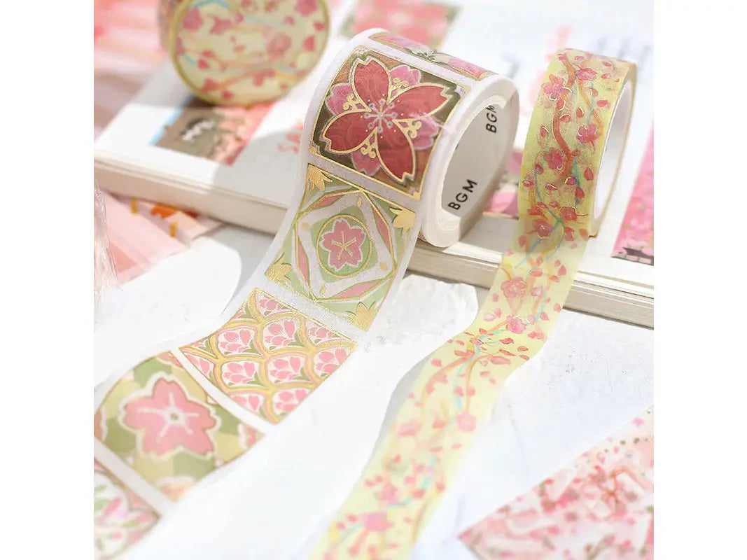 BGM Sakura Cherry Blossom Tiles Limited Washi Tape 30mmx5m
