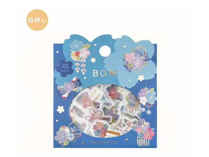 BGM Sakura Workshop Limited Edition Lapis Blue Deco Stickers 45pcs