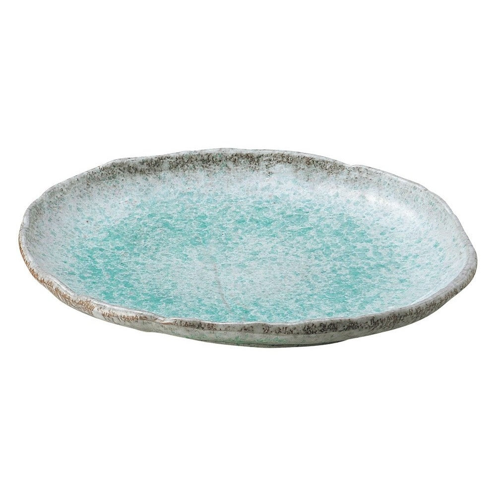 Bankoware Ice Blue Glaze Round Plate 29.5D
