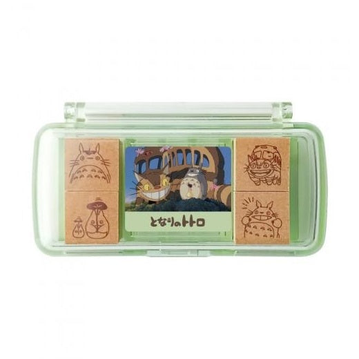 Beverley My Neighbour Totoro Neko Bus Mini Wooden Stamps