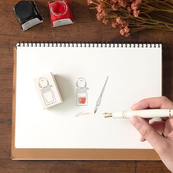 Beverly Ink no Aibou Wooden Stamp, Shimaenaga