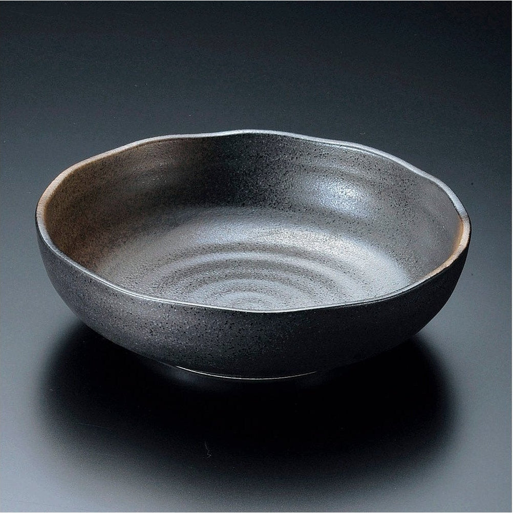 Black Gold Bizen Shallow Bowl 20D