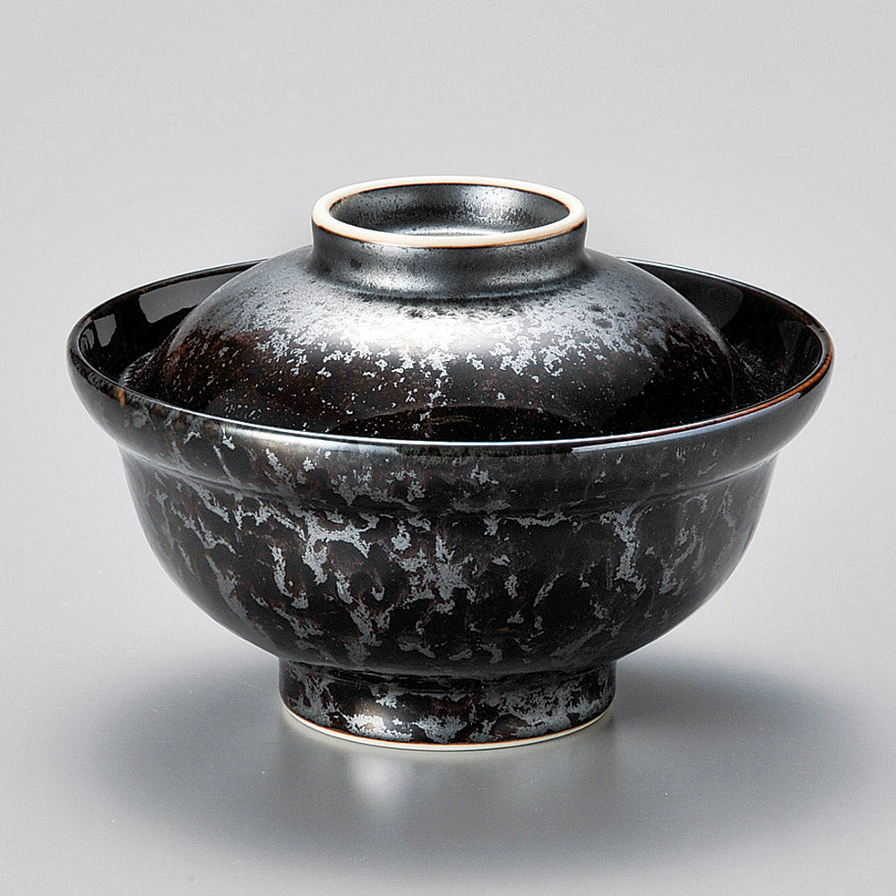 Black Pearl Donburi Bowl w/Lid 16D