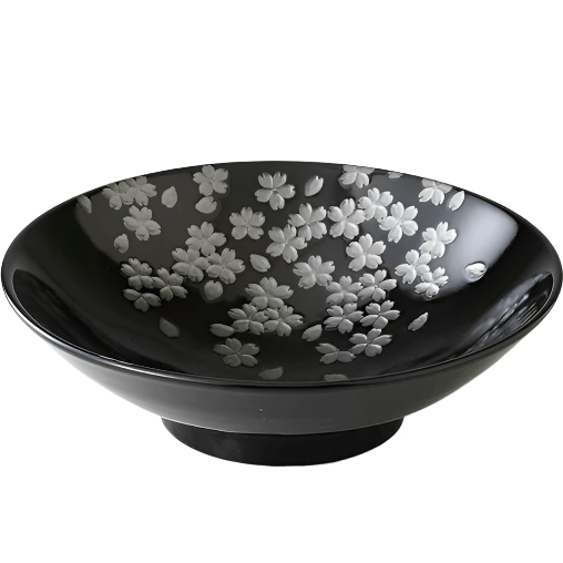 Black Sakura Large Bowl 27.5D
