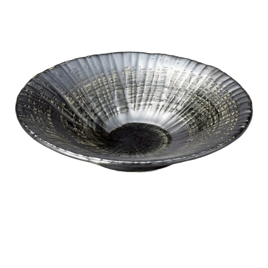 Black Whirlpool Shallow Plate 20D