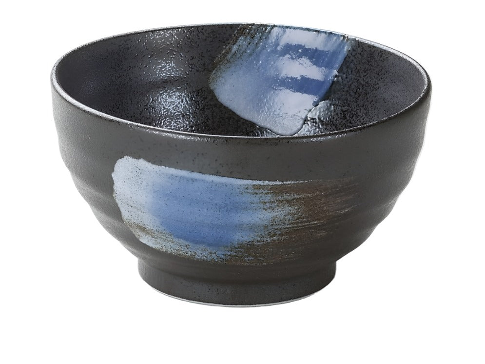 Blue Crystal Brush Rice Bowl 12.5D